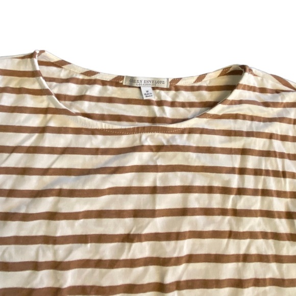{Green Envelope} Short Sleeve Striped Shirt - Picture 3 of 7